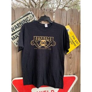 Vintage Y2K Alabama Band  Anniversary Tour  Double Sided black Tshirt Size L
